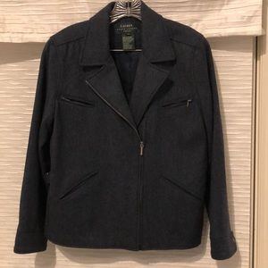 LAUREN RALPH LAUREN BOMBER STYLE WOOL JACKET 12P